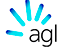 AGL's logo - AGL operate Australia’s largest electricity generation portfolio within the National Electricity Market including coal and gas-fired generation, renewable sources such as wind, hydro and solar, batteries and other firming technology and storage assets.
